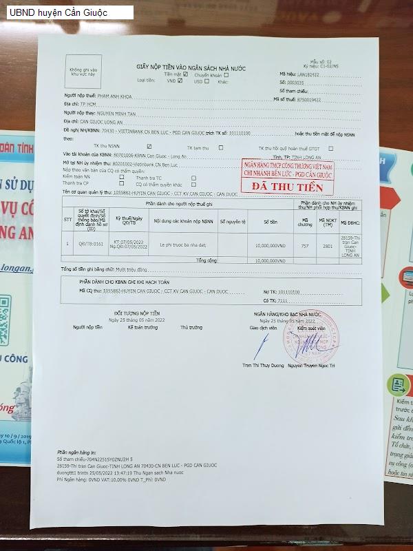 UBND huyện Cần Giuộc